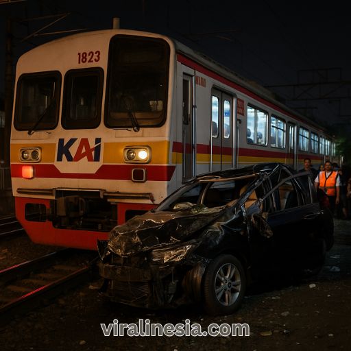 KRL Tabrak Mobil